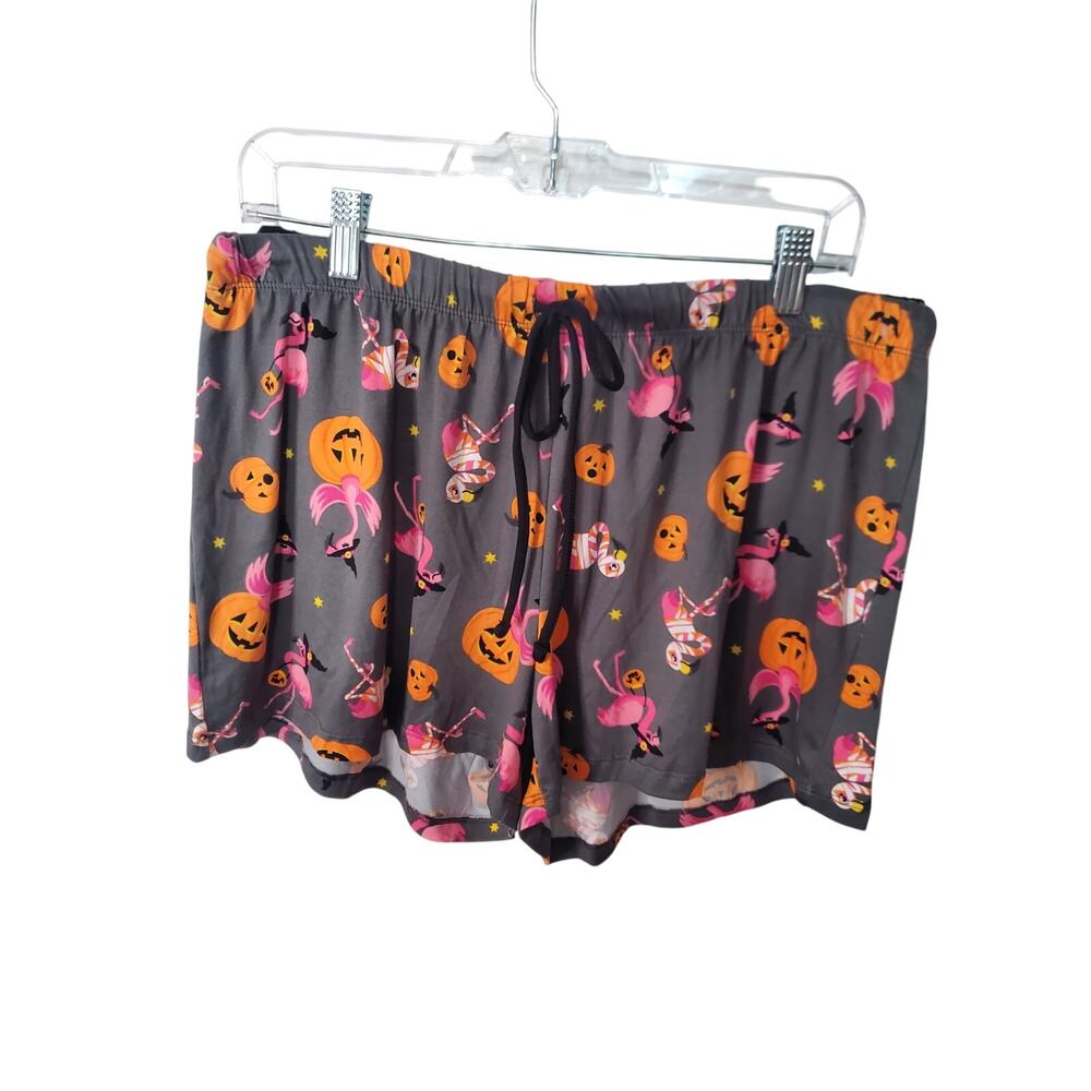 Pillow Talk 2 Pack Halloween Pajama Lounge Flamingo Shorts, NWOT, XL